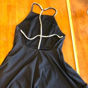 Lulu's Black Pearl Skater Dress